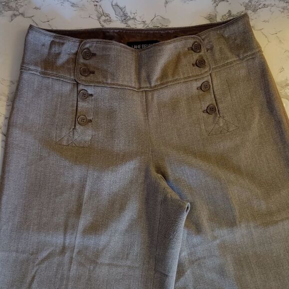 Lane Bryant Y2K Brown Sailor Front High Rise Wide Leg Capri Pants Plussize 14 - Picture 3 of 14